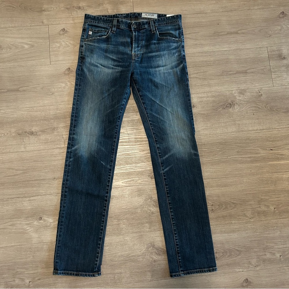 AG Adriano Goldschmied Dark Blue Slim straight Matchbox Jeans